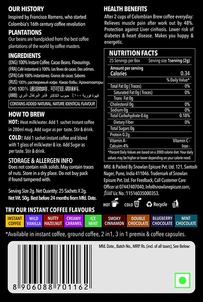 Colombian Brew Coffee Instant Coffee - Double Chocolate Mocha, 50 g-8.webp